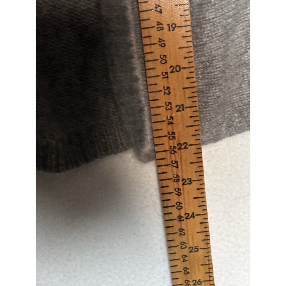 A GIANNETTI 100% CASHMERE GRAY OPEN SHAWL COLLAR CARDIGAN SWEATER, SIZE L - Picture 5 of 7
